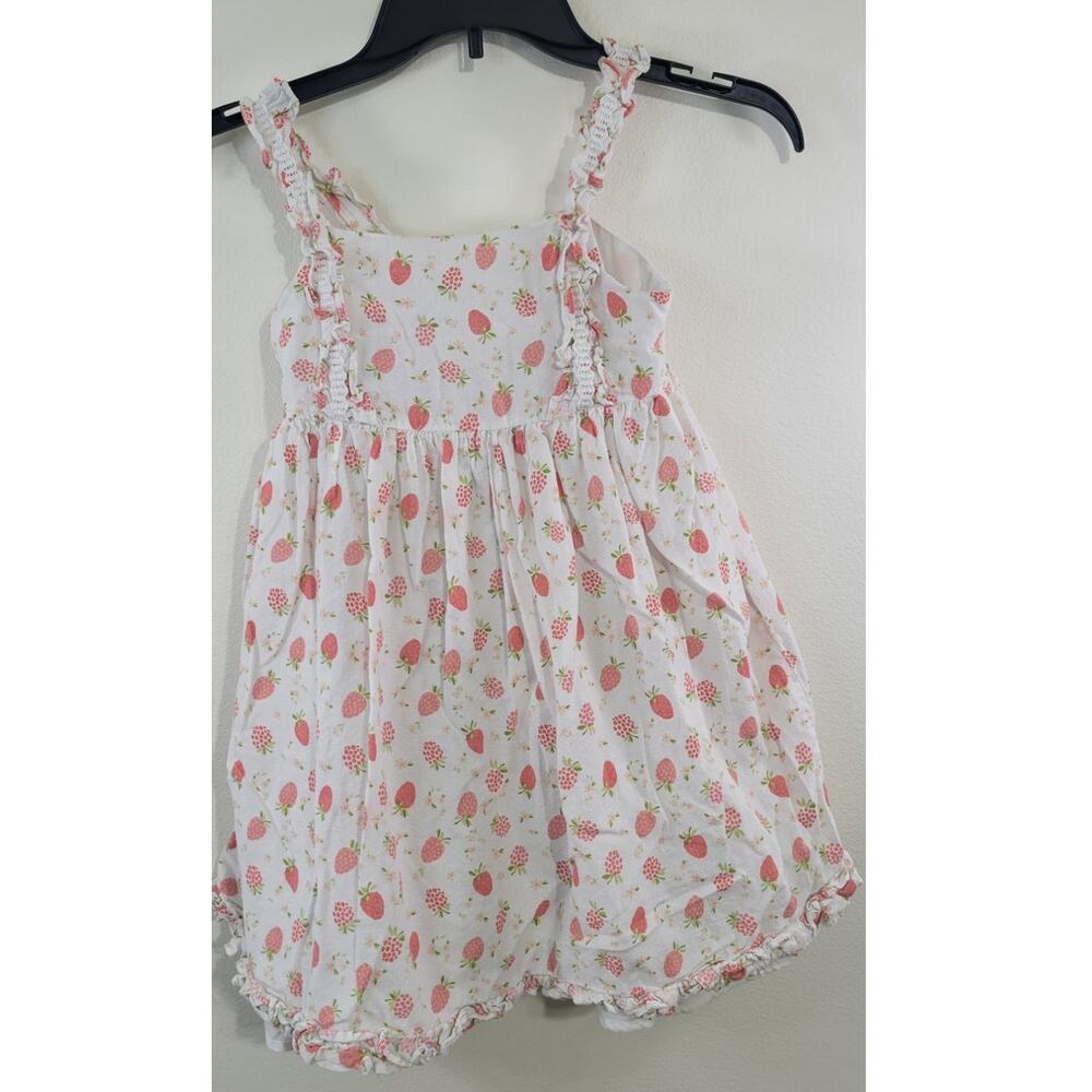 Joie Sleeveless Dress with Pink Strawberry Print